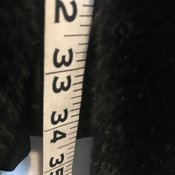 VTG Y2K Marvin Richards Reversible Teddy Bear Winter Coat Black Womens M - Picture 8 of 11